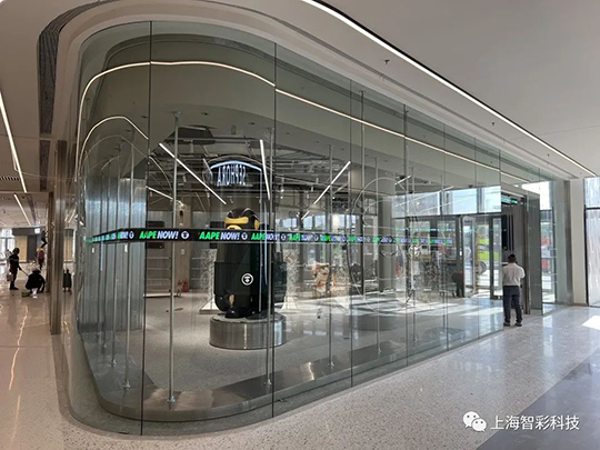 上海松江印象城Aape店鋪LED顯示屏設計、安裝